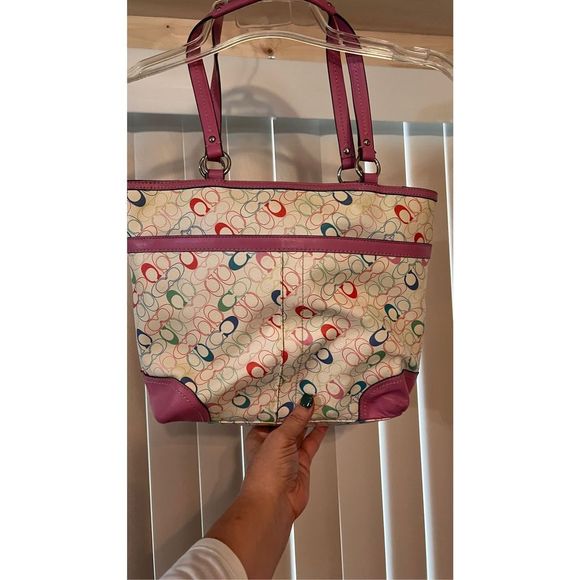 Coach Heritage Multicolor Signature Chelsea Tote Should Bag - Picture 5 of 14